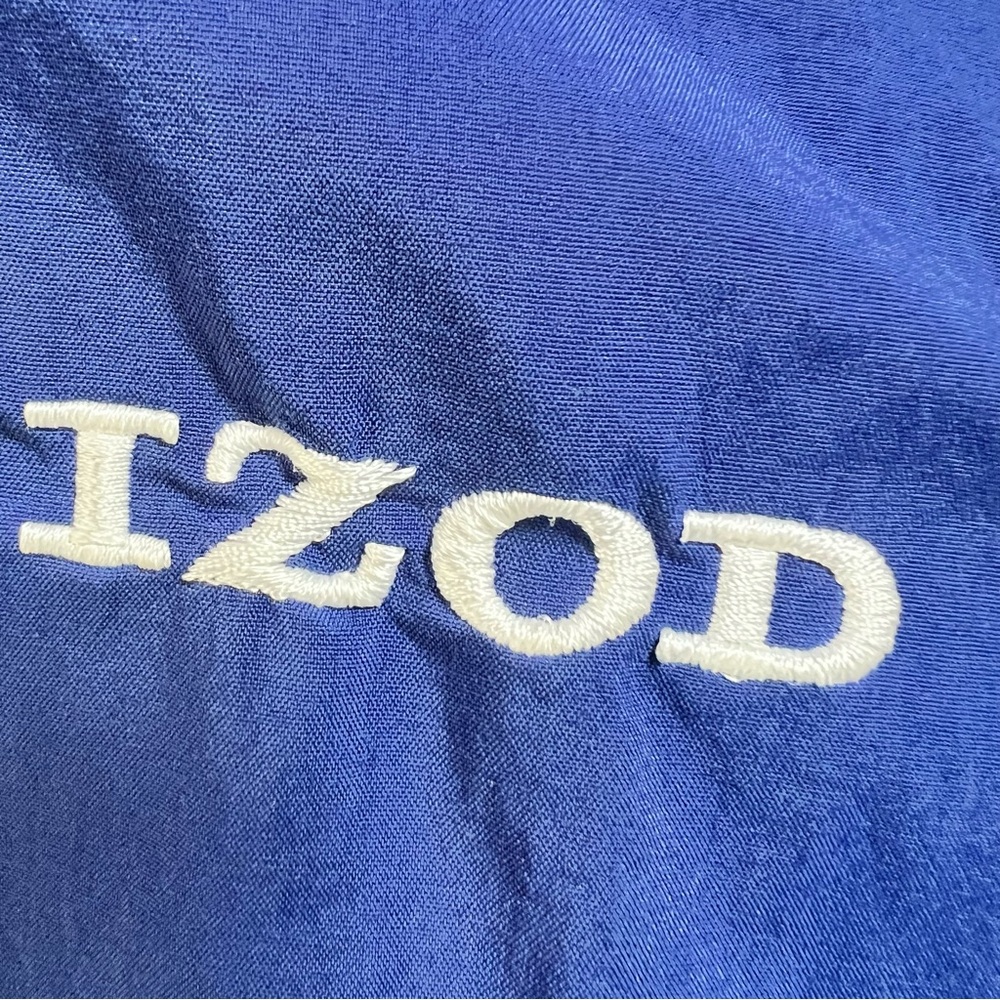 Vintage-Men’s IZOD Blue Pullover Windbreaker Golf Jacket-Size XL - V Neck. - Picture 2 of 6